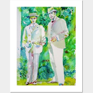 OSCAR WILDE and LORD ALFRED DOUGLAS watercolor portrait.2 Posters and Art